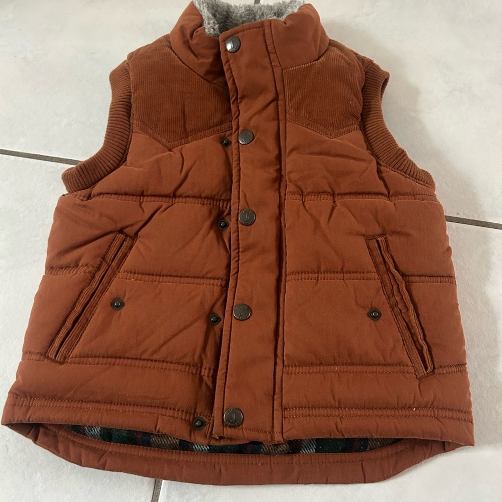 J Jeans Kids Rust Orange Puffer Vest in Toddler Size 4-5